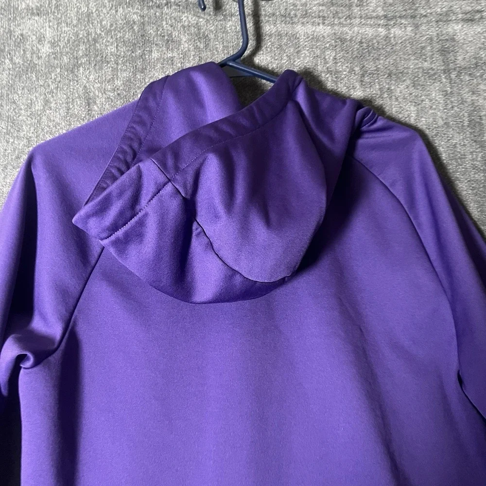 Nike Dri-Fit Hoodie Mens Medium Purple Big Chenille Swoosh Pullover Sweatshirt